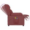vidaXL Fauteuil de massage électrique Rouge bordeaux Similicuir