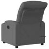 vidaXL Fauteuil de massage inclinable Gris fonc&eacute; Tissu