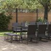 vidaXL Ensemble de salle &agrave; manger pour jardin 17 pcs Noir Acier