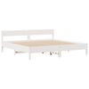 vidaXL Lit biblioth&egrave;que sans matelas blanc 180x200 cm bois pin massif