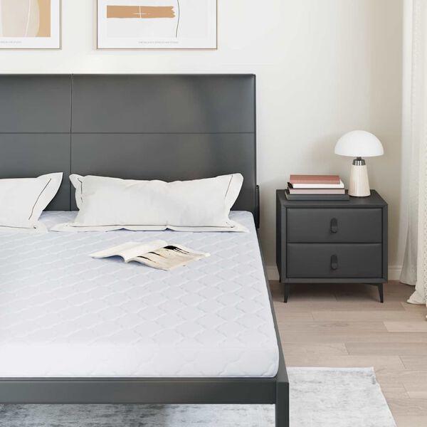 vidaXL Matelas Blanc 180 x 200 cm Tissu jacquard