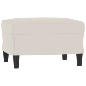 vidaXL Repose-pied Cr&egrave;me 60x50x41 cm Velours