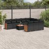 vidaXL Salon de jardin 11 pcs avec coussins noir r&eacute;sine tress&eacute;e