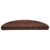 vidaXL Tapis d'escalier 30 pi&egrave;ces 56 x 17 x 3 cm Marron Demi-rond
