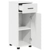 vidaXL Ensemble de mobilier de salle de bain avec tiroir 3 pcs Blanc