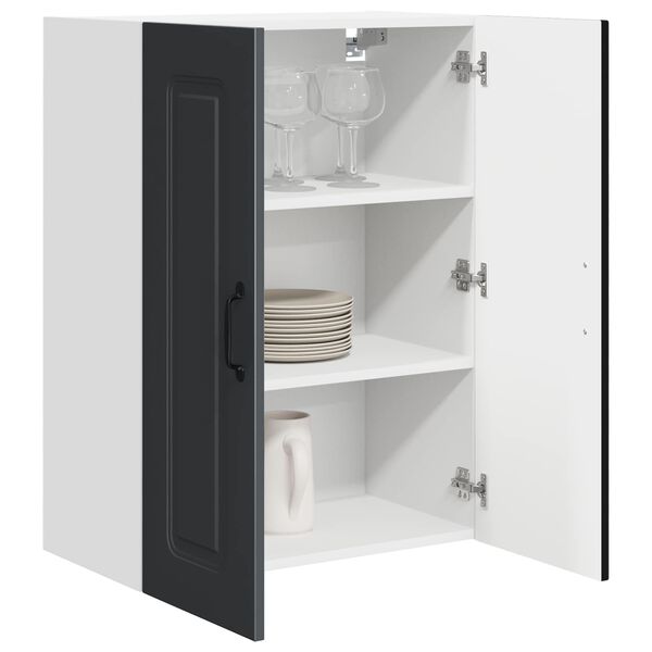 vidaXL Armoire de cuisine avec stockage Kalmar Noir 60 x 31 x 80 cm