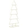 vidaXL Sapin de No&euml;l en m&eacute;tal avec support KUOPIO 150 cm Acier Dor&eacute;