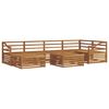 vidaXL Ensemble de canap&eacute;s d'ext&eacute;rieur 7 pc Naturel