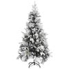 vidaXL Sapin de No&euml;l &agrave; flocons de neige et pommes de pin 225 cm PVC/PE
