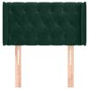 vidaXL T&ecirc;te de lit avec oreilles Vert fonc&eacute; 83x16x78/88 cm Velours