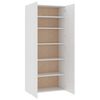 vidaXL Armoire &agrave; chaussures Blanc 80 x 35,5 x 180 cm Bois d'ing&eacute;nierie
