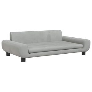 vidaXL Canap&eacute; pour enfants gris clair 100x54x33 cm velours