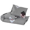 vidaXL Ensemble de housse de couette Gris 260x240 cm Coton