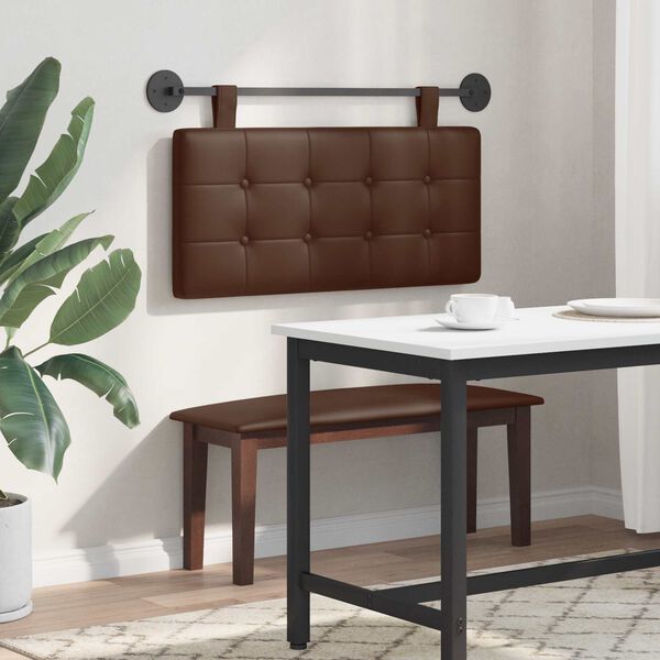 vidaXL T&ecirc;te de lit suspendue Marron 100 x 55 x 5 cm Simili cuir