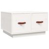 vidaXL Table basse Blanc 60x53x35 cm Bois massif de pin