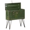 vidaXL Coffre de rangement Style militaire 68x24x66 cm Fer