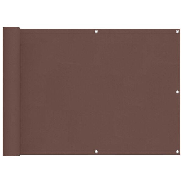 vidaXL &Eacute;cran de balcon Marron 75 x 200 cm Oxford alu enduit de PU