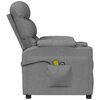 vidaXL Fauteuil &eacute;lectrique de massage Gris clair Tissu