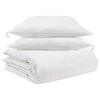 vidaXL Ensemble de Duvet avec oreiller 3 pc Blanc Plume de canard