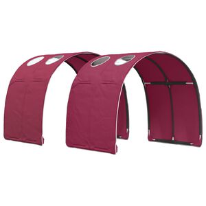 vidaXL Tunnel de lit 2 pc Rouge Polyester