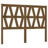 vidaXL T&ecirc;te de lit Marron miel 126x4x100 cm Bois massif de pin