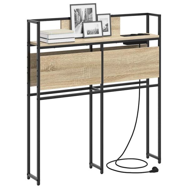 vidaXL T&ecirc;te de lit de rangement Ch&ecirc;ne sonoma 75 cm Bois d'ing&eacute;nierie