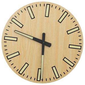 vidaXL Horloge murale avec aiguilles lumineuses jaune &Oslash;30 cm