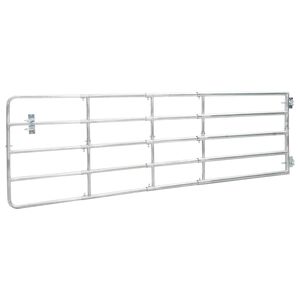 vidaXL Portillon &agrave; 5 barres Acier (150-400)x90 cm Argent&eacute;