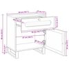 vidaXL Cabinet de chevet Naturel 50 x 33 x 60 cm Bois de mangue massif