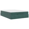 vidaXL Cadre de lit ottoman avec matelas vert fonc&eacute; 140x200 cm velours