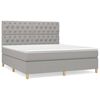 vidaXL Sommier &agrave; lattes de lit avec matelas Gris clair 160x200cm Tissu