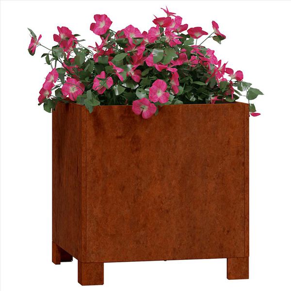 vidaXL Jardini&egrave;re avec pieds Rouill&eacute; 30x30x30 cm Acier corten