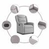 vidaXL Fauteuil inclinable &eacute;lectrique gris nuage tissu