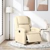 vidaXL Fauteuil inclinable électrique Crème Tissu