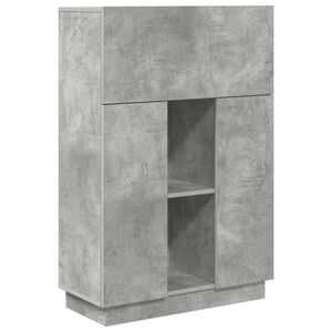 vidaXL Bureau Gris b&eacute;ton 71.5 x 31.5 x 106.5 cm Bois d'ing&eacute;nierie