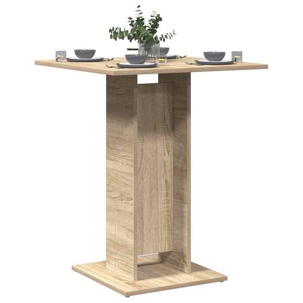 vidaXL Table de bistro Ch&ecirc;ne sonoma 60x60x75 cm Bois d'ing&eacute;nierie