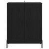 vidaXL Buffet Ch&ecirc;ne noir 69,5 x 34 x 90 cm Bois d'ing&eacute;nierie et fer
