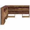 vidaXL T&ecirc;te de lit de rangement Bois Ancien 140 cm Bois d'ing&eacute;nierie