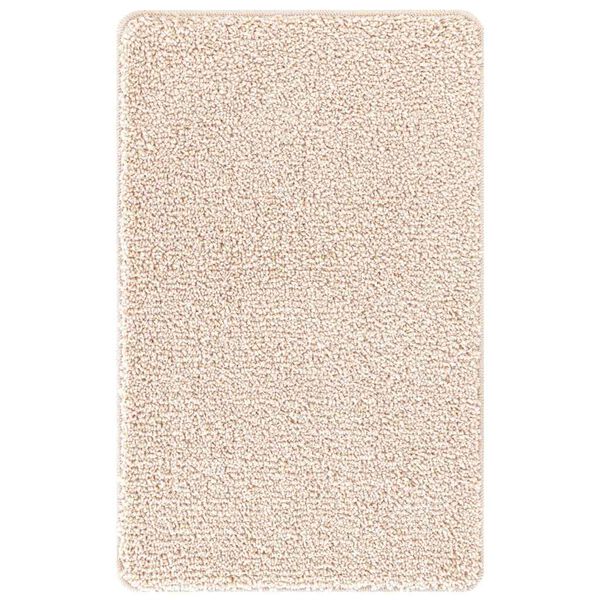 vidaXL Tapis de bain antid&eacute;rapant Cr&egrave;me 60 x 90 cm PP