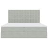 vidaXL Lit de Rangement avec matelas Gris clair 180 x 200 cm Velours