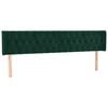 vidaXL T&ecirc;te de lit avec oreilles Vert fonc&eacute; 183x16x78/88 cm Velours