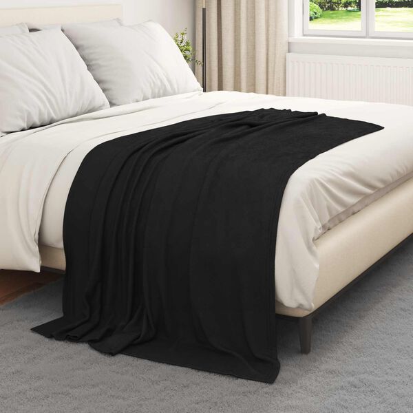 vidaXL Couvertures &agrave; jeter 24 pcs Noir 170 x 130 cm Toison