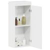 vidaXL Armoire murale de salle de bain avec porte TULUM Blanc brillant