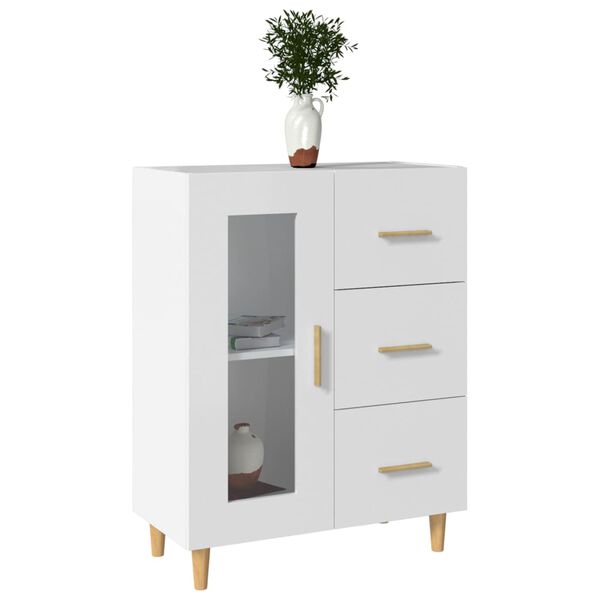 vidaXL Buffet blanc 69,5x34x90 cm bois d'ingénierie