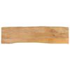 vidaXL Dessus de table 180x40x2,5 cm bord vivant bois massif manguier