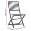 vidaXL Chaises pliables d'extérieur lot de 4 et coussins Bois d'acacia