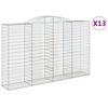 vidaXL Paniers &agrave; gabions arqu&eacute;s 13 pcs 300x50x180/200 cm fer galvanis&eacute;