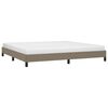vidaXL Cadre de lit sans matelas taupe 200x200 cm tissu