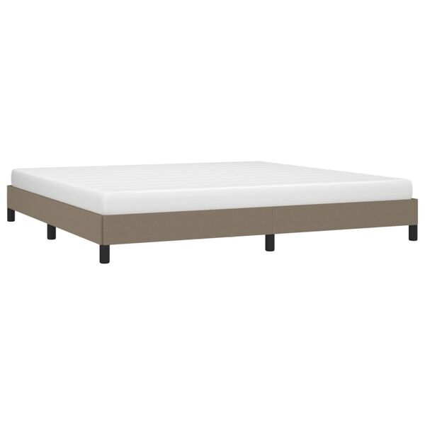 vidaXL Cadre de lit sans matelas taupe 200x200 cm tissu