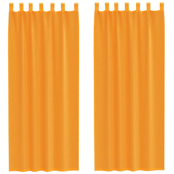 vidaXL Rideaux en voile avec boucles 2 pcs orange 140x260 cm